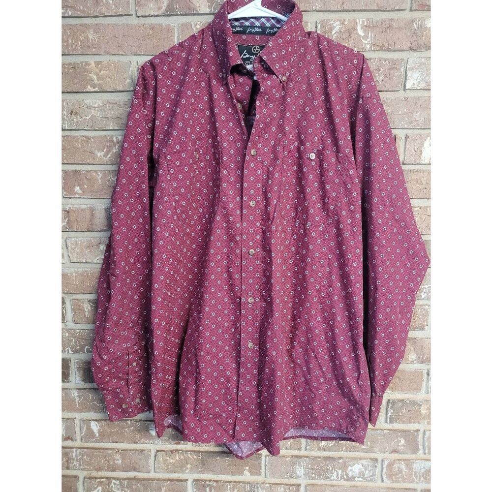 Wrangler George Strait Collection Long Sleeve Button Down, Mens Large